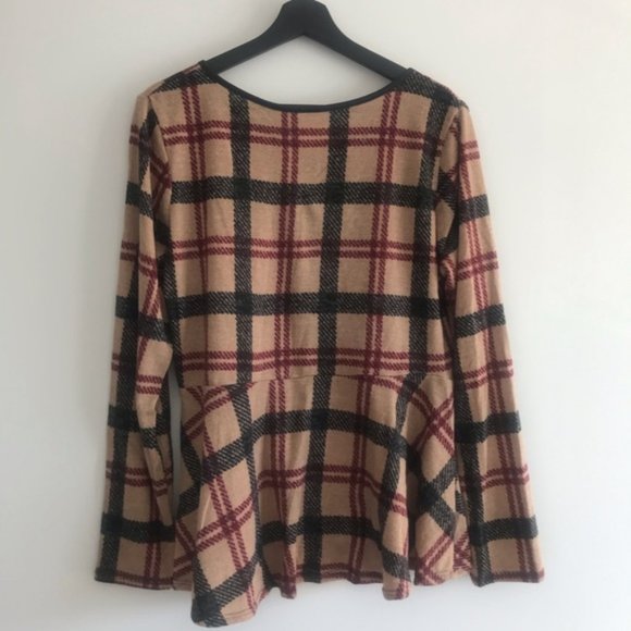 PEPLUM JACKET STYLE TOP - 1XL, 2XL, and 3XL Sizes Available - Picture 3 of 4